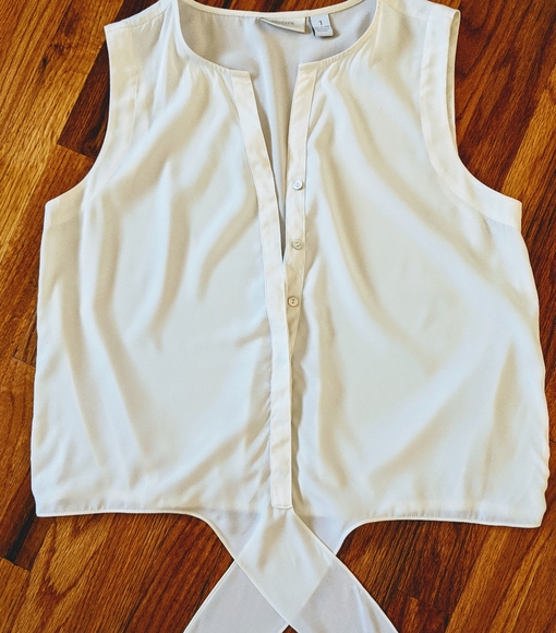 Chico's Tops - Chico's Ivory Blouse Button-Up with Knot size 1X